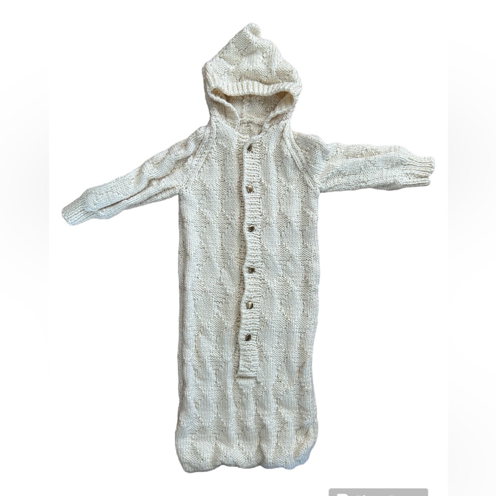 Hand knit Baby Bunting